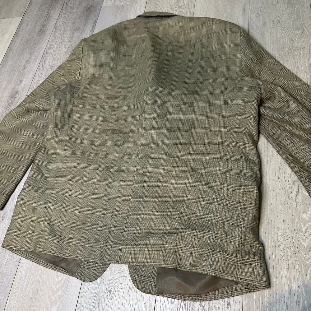 Gianfranco Ruffini‎ Classic Glen Plaid Blazer Professional Business Suit Jacket